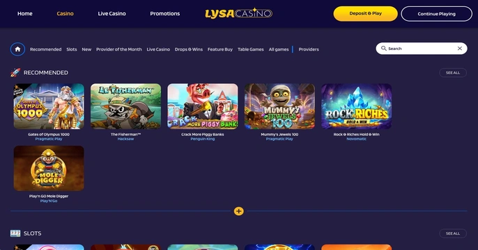 Lysa Casino Bonus